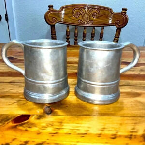 Wilton- RWP VINTAGE pewter mugs Steins with interesting markings